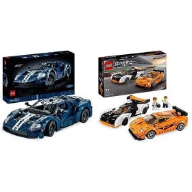 LEGO 42154 Technic Ford GT 2022, Maquette de Voiture pour Adultes à Construire & 76918 Speed Champions McLaren Solus GT et Mc