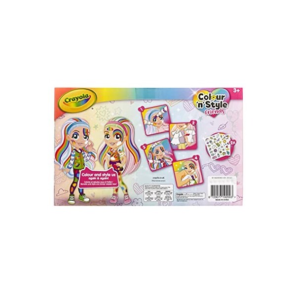 CRAYOLA - Color N Style - Rainbow Twins - Poupées à personnaliser - A partir de 3 ans Blanc 919200.006