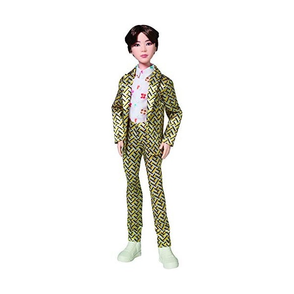Bts X Mattel Poupée Suga, à L’effigie du Membre du Groupe de K-pop, Figurine à Collectionner, Gkc92
