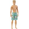 Barbie Plage poupée Ken brun avec short de bain motifs géométriques, jouet pour enfant, DWK07