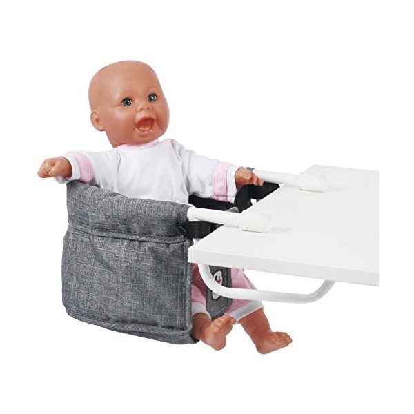 Bayer Chic 2000-Baby Born Siège de Table pour poupée bébé, 735 76, Couleur : Gris Jean
