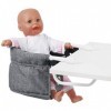 Bayer Chic 2000-Baby Born Siège de Table pour poupée bébé, 735 76, Couleur : Gris Jean