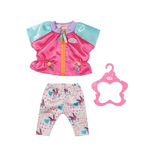 Zapf Creation Baby Born Tenue Rose décontractée, pour poupées 43 cm, Contient 1 Veste, 1 Pantalon & 1 Cintre, pour Les Petite