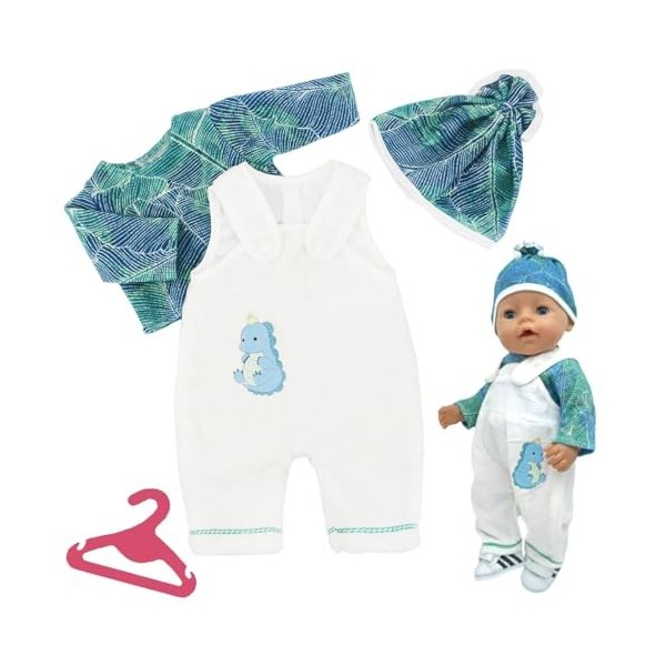 Vêtement Poupée 36 cm pour New Born Baby Poupée Tenue de poupée en Laine Doux avec Chapeau pour Accessoire Poupee Compatible 