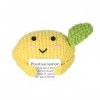 SAVITA Funny Positive Lemon, 8cm Mignon Jouet de Poupée Citron avec Carte dEncouragement Poupée Jouets au Crochet Décor Drôl