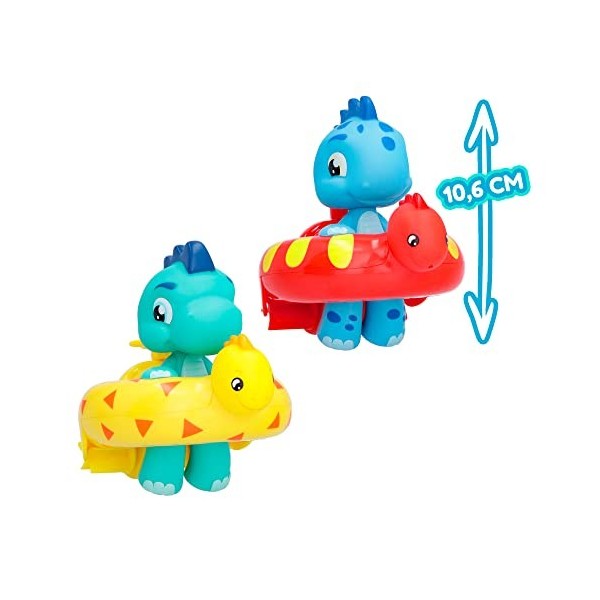 BLOOPIES Floaties Dinos | 2 Poupées Aquatiques Atlas et Artie . Lancent de leau et Font des Bulles - Jouet de Bain pour garç