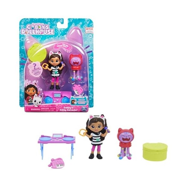 Gabby et la Maison Magique - Gabbys Dollhouse - PACK 2 FIGURINES ET ACCESSOIRES - Coffret Jardin Enchanté - Gabby, 1 Figurin