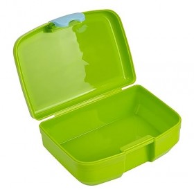 POS p:os 35298-Cool Kids goûter Motif de Dinosaure, boîte à déjeuner en Plastique avec Un Compartiment et Fermeture par Clip,