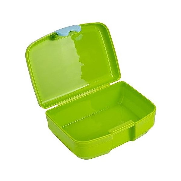 POS p:os 35298-Cool Kids goûter Motif de Dinosaure, boîte à déjeuner en Plastique avec Un Compartiment et Fermeture par Clip,