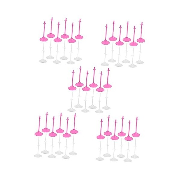 Toyvian 24 Pièces Figurine daction Poupée Stand Support De Stockage De Poupée Support De Poupées Poupée Se Tient Support De 
