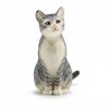 Schleich- Figurine Chat Assis Farm World, 13771, Multicolore