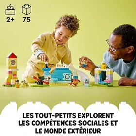 LEGO 10991 Duplo L’Aire de Jeux des Enfants, Jouet de Construction pour Enfants Dès 2 Ans avec Baleines et Fusées, pour Aider