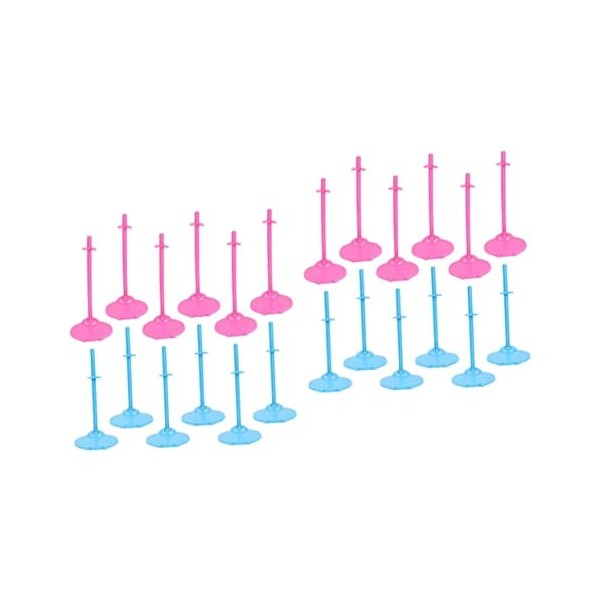 Toyvian Support De Poupée 24 Pièces Présentoir De Figurines Mini Jouets Cadre De Support De Poupée Support De Figurine De Pou