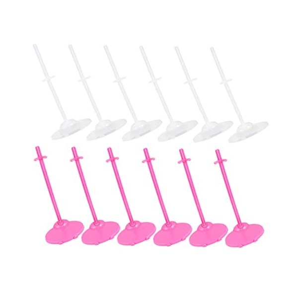 Toyvian Support De Poupée 24 Pièces Présentoir De Figurines Mini Jouets Cadre De Support De Poupée Support De Figurine De Pou