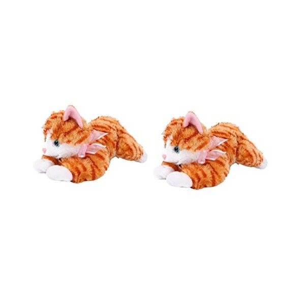 Toyvian Muñecos De Peluche Poupée Simulation Chat Bébé Anniversaire Poupée Cadeau Animal Jouet pour Enfants Poupée De Dessin 