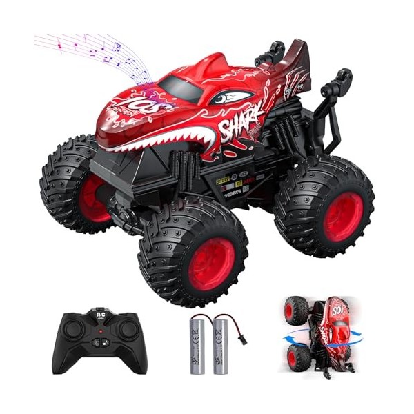 ACAMMZAR Voiture Télécommandée, 2.4GHz 20Km/h RC Monster Truck, RC Voiture Telecommandé Tout Terrain, avec 2 Batteries 60 Min