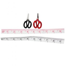 PRETYZOOM Kit De Couture Miniature pour Maison De Poupée Mini Ciseaux Règle Souple Modèle De Simulation Accessoires De Salle 