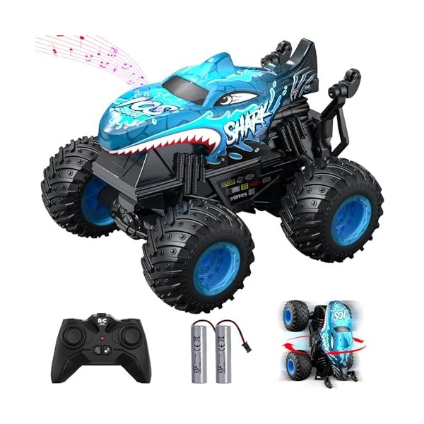 ACAMMZAR Voiture Télécommandée, 2.4GHz 20Km/h RC Monster Truck, RC Voiture Telecommandé Tout Terrain, avec 2 Batteries 60 Min