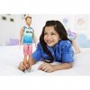 Barbie Fashionistas poupée mannequin Ken 192 en tenue de plage, avec short rose et T-shirt Malibu, jouet pour enfant, HBV26