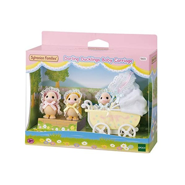 Sylvanian Families - Les adorables triplés canard et landau - 5601 - Figurines Prêt-à-jouer - Mini Poupées