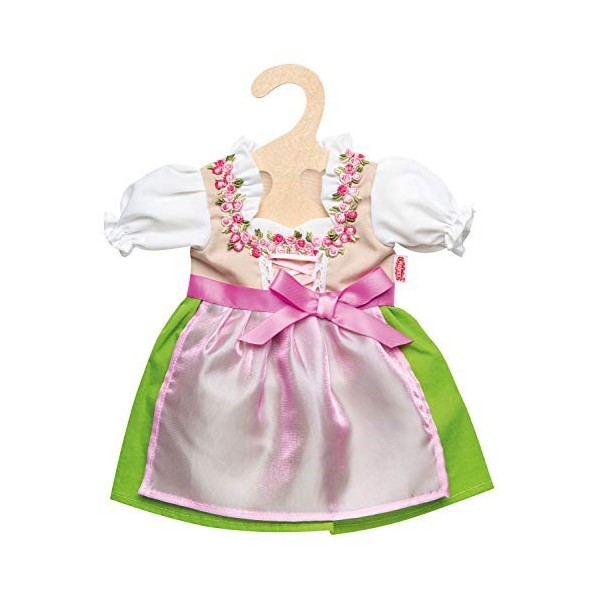 Heless- Dirndl pour poupées Heidi Taille 28-35 cm, 10128299, Multicolore