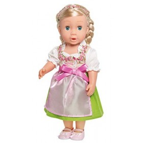 Heless- Dirndl pour poupées Heidi Taille 28-35 cm, 10128299, Multicolore