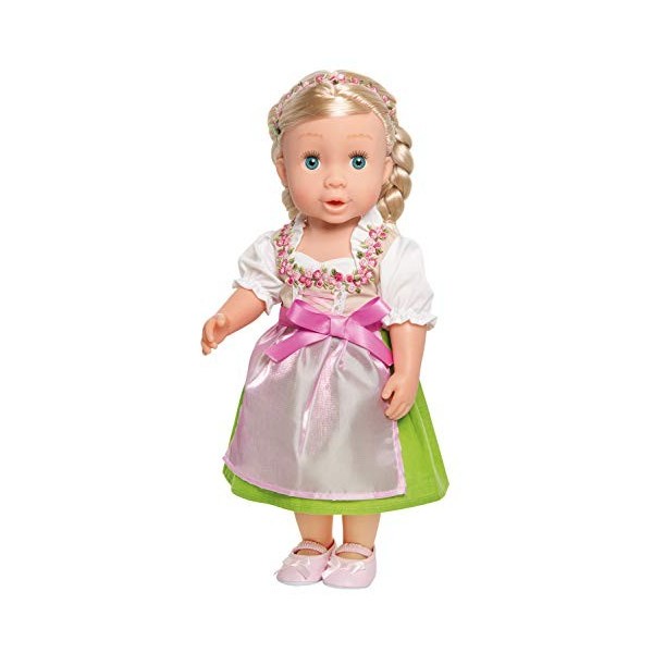 Heless- Dirndl pour poupées Heidi Taille 28-35 cm, 10128299, Multicolore