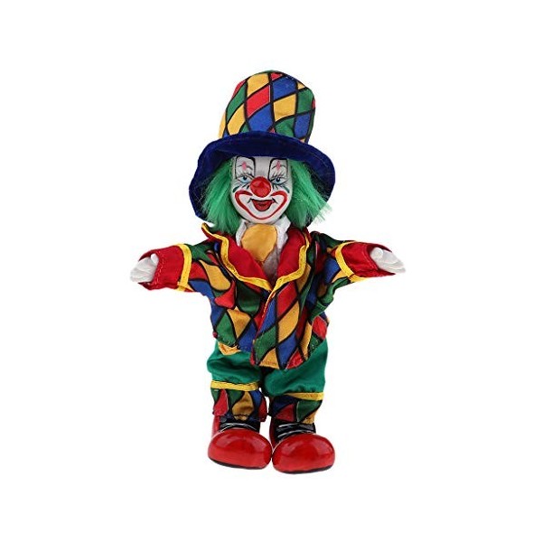 Générique Harlequin Intéressant Souriant Poupée De Clown Debout Porcelaine Poupée Décor à La Maison