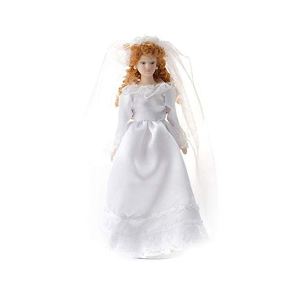 Melody Jane Poupées Mariée avec Ringletts Porcelaine Mariage Figurine Lady Woman