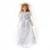 Melody Jane Poupées Mariée avec Ringletts Porcelaine Mariage Figurine Lady Woman