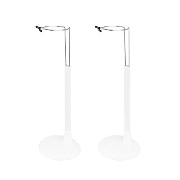 NUOBESTY Lot de 2 supports pour poupées - 35 cm - Blanc