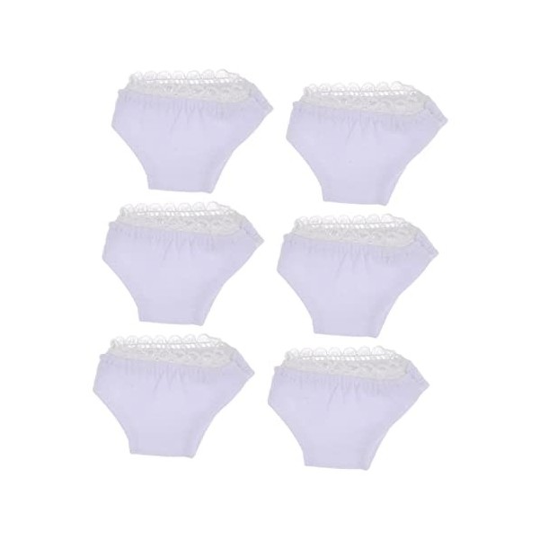 Hohopeti 6 Pièces Culotte Couche De Poupée Nouveau-né Couches De Poupée Bébé Poupée Décorative Pantalon De Poupée Bébé Couche