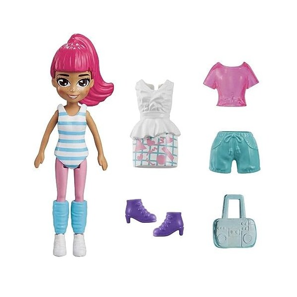 Polly Pocket Ensemble de Jeu Paquet de Mode Margot Shimmer & Shine Comprend une poupée, Vêtements et accessoires supplémentai