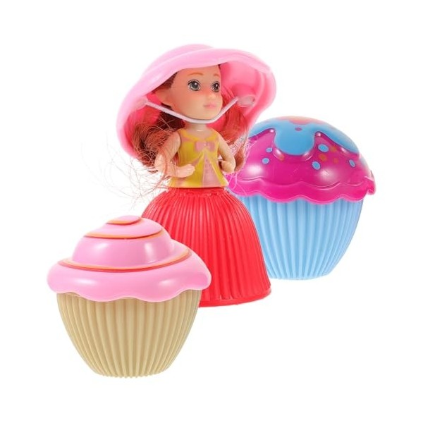Toyvian 3 Pièces Cupcake Cupcake Mini Jouet Enfants Jouets pour Filles Mini Gobelets en Papier Jouets Éducatifs pour Enfants 