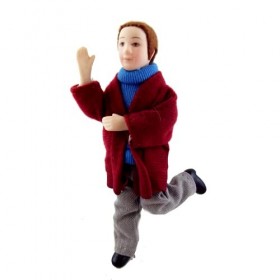 Melody Jane Poupées Miniature People 1:12 Échelle Père Gentleman Homme Porcelaine Moderne