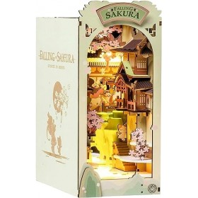 ROBOTIME Book Nook Kit, Maison de poupée en Bois assemblé, Bricolage, Décoration de bibliothèque, Cadeau de Vacances, Cadeau 