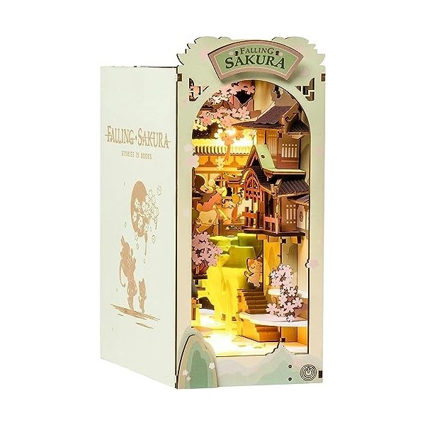 ROBOTIME Book Nook Kit, Maison de poupée en Bois assemblé, Bricolage,  Décoration de bibliothèque, Cadeau de Vacances, Cadeau