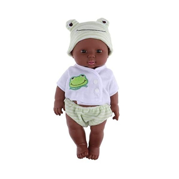 Reborn Baby Dolls Africa réaliste bébé Jouet à Vie bébé poupée bébé Reborn Babies en Vinyle Nouveau-né avec Tenues Grenouille