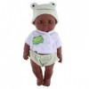 Reborn Baby Dolls Africa réaliste bébé Jouet à Vie bébé poupée bébé Reborn Babies en Vinyle Nouveau-né avec Tenues Grenouille