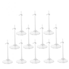 ibasenice 12 Pièces Stand Debout De Poupée Support Daffichage De Poupée Base Daffichage De Poupée Support De Stockage De Po