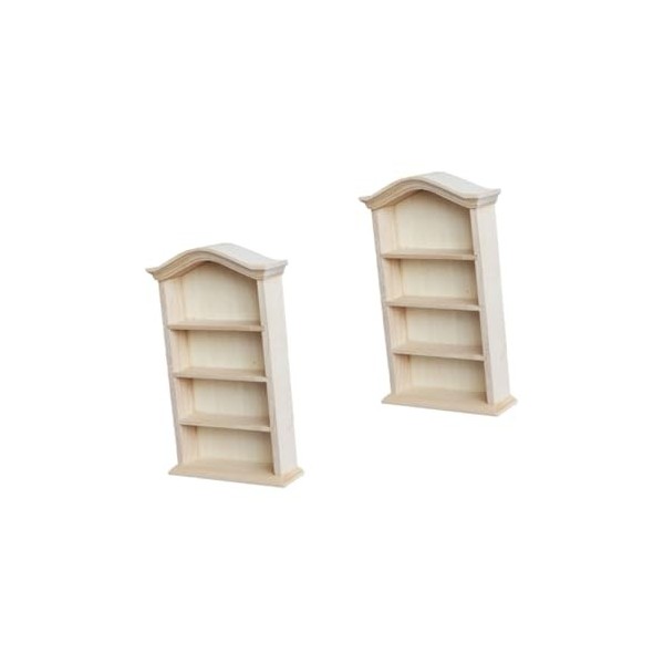 ibasenice 1Pc Bibliothèque De Maison De Poupée 1 12 Échelle Meubles Étagère Meubles Miniature Maison De Poupée Accessoires Dé