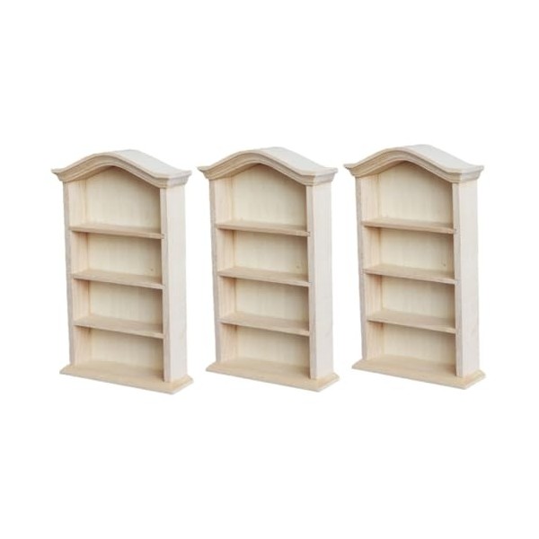 ibasenice 1Pc Bibliothèque De Maison De Poupée 1 12 Échelle Meubles Étagère Meubles Miniature Maison De Poupée Accessoires Dé