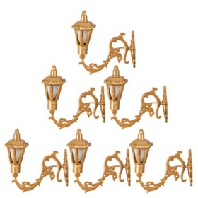 Zerodeko 6 Pcs Mini Appliques Murales De Maison De Poupée Lampes De Maison De Poupée 1 12 Échelle Lampes Murales De Maison De