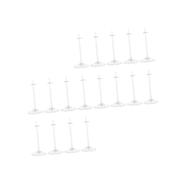 Operitacx 16 Pièces Stand Debout De Poupée Support De Stent pour Poupées Porte-poupée 1 Accessoires pour Figurines à Léchell