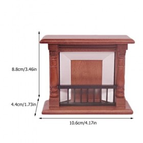 POPETPOP 1 : 12 Miniature Dollhouse Poupée cheminée en bois Dollhouse Dollhous Mobili Dollhouse Accessoires