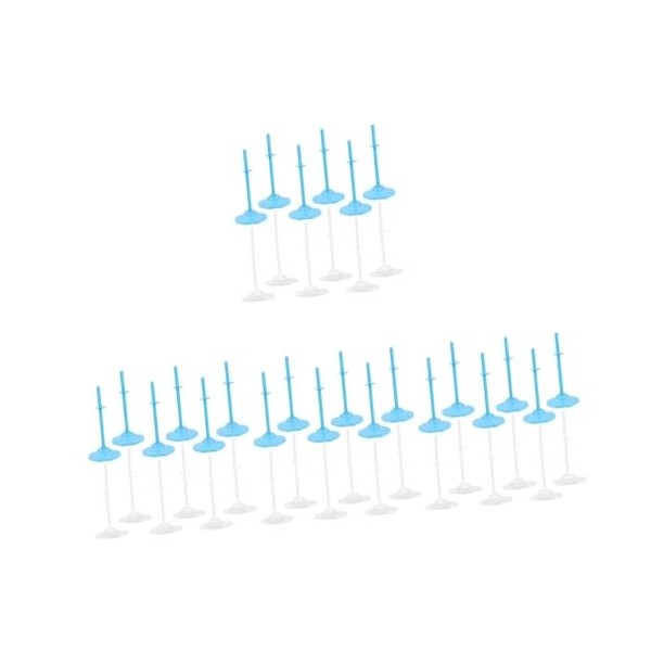 Toyvian 24 Pièces Mini Jouets Accessoires pour Filles en Plastique Bébé Poupée Poupées Support Stand Support De Modèle De Pou