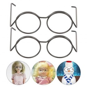 Zerodeko 20Pcs Lunettes De Poupée Miniatures Lunettes De Poupée À Jante en Fil Métallique Poupées De Lunettes Miniatures Poup