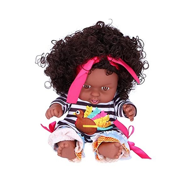 Poupées Africaines pour Filles De 25cm/9,8 Pouces, Bébé Réaliste, Poupée De Jeu, Jouet pour Enfants en Bas âge, Cadeau danni