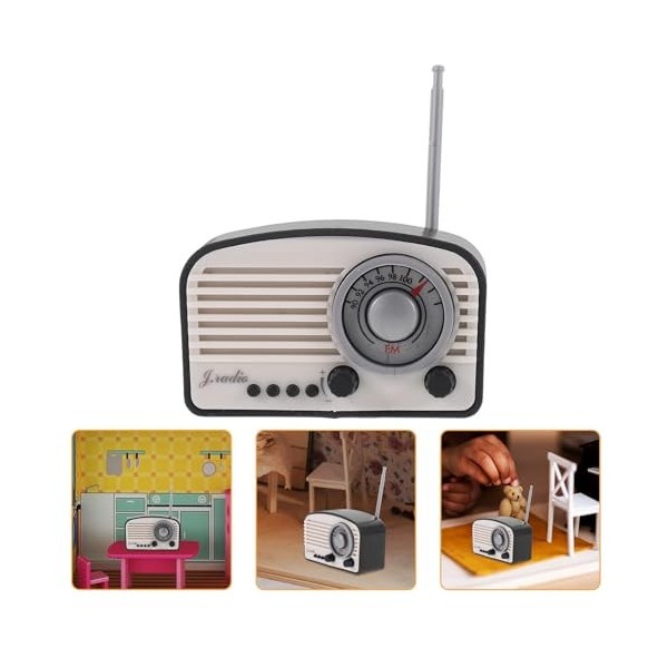 Zerodeko Radio De Maison De Poupée 1Pc Radio Miniature pour Maison De Poupée 1 12 Modèle De Radio en Plastique Meubles Miniat