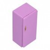 Réfrigérateur de maison de poupée, simulation portable compacte, réfrigérateur de maison de poupée en bois violet élégant pou